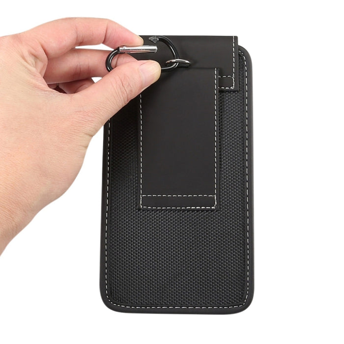 Funda universal de tela Oxford con cintura colgante para teléfonos móviles de 5,7-6,3 pulgadas, con mosquetón