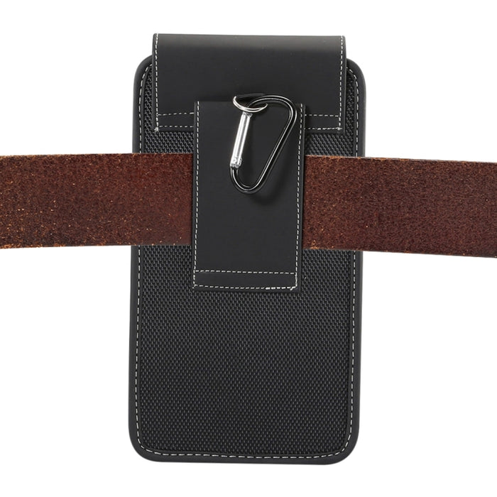 Funda universal de tela Oxford con cintura colgante para teléfonos móviles de 5,7-6,3 pulgadas, con mosquetón