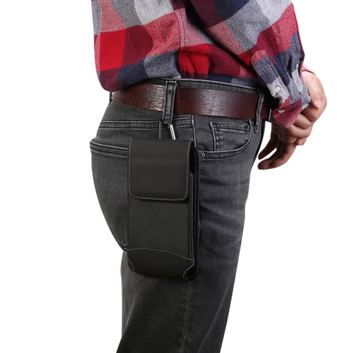Funda universal de tela Oxford con cintura colgante para teléfonos móviles de 5,7-6,3 pulgadas, con mosquetón