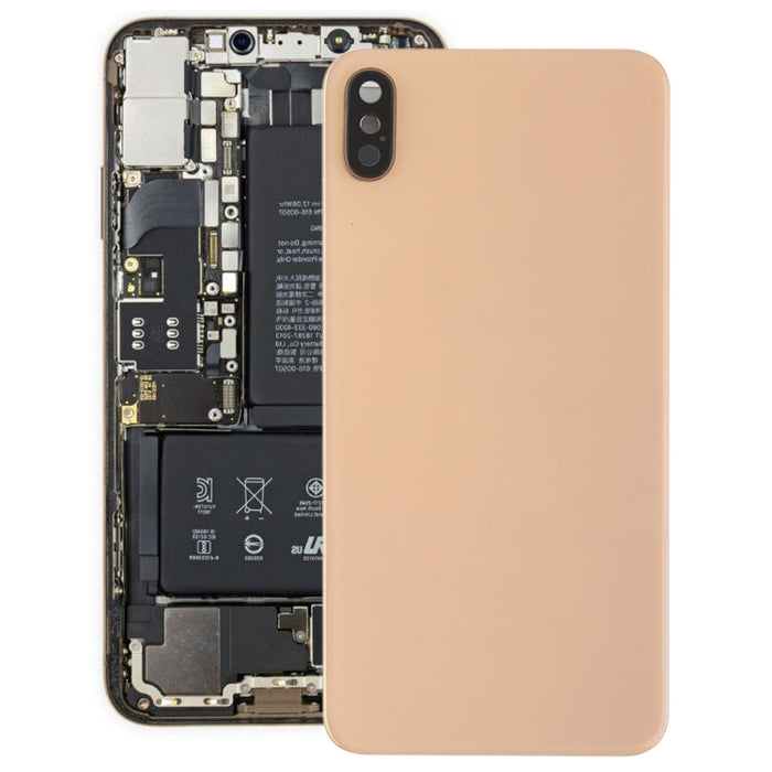 Tapa trasera de batería con bisel, lente y adhesivo para cámara trasera para iPhone XS Max, For iPhone XS Max with Adhesive