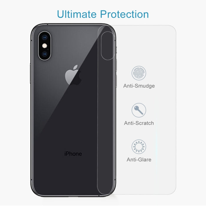 Para iPhone XS Max 9H Protector de vidrio templado Película de pantalla trasera