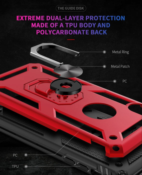 Para iPhone XS Max Sergeant Armor Funda protectora de TPU + PC a prueba de golpes con soporte de rotación de 360 grados