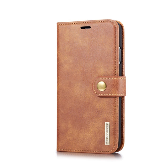 Para iPhone XS Max DG.MING Crazy Horse Texture Flip Funda de cuero magnética desmontable con soporte, ranuras para tarjetas y billetera