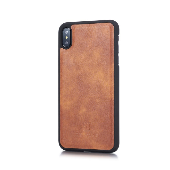Para iPhone XS Max DG.MING Crazy Horse Texture Flip Funda de cuero magnética desmontable con soporte, ranuras para tarjetas y billetera