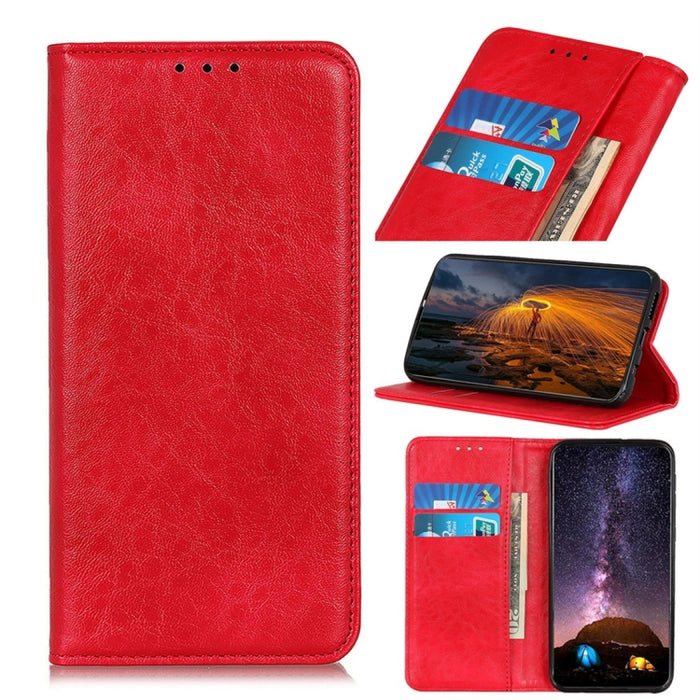 Para iPhone XS Max Funda de cuero con tapa horizontal con textura de caballo loco retro magnética con soporte, ranuras para tarjetas y billetera