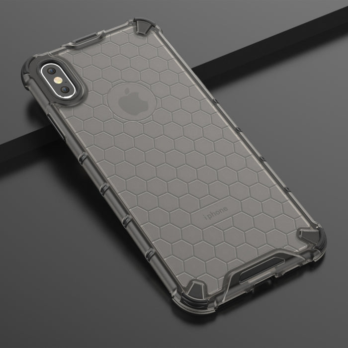 Para iPhone XS Max Funda protectora Honeycomb PC + TPU a prueba de golpes