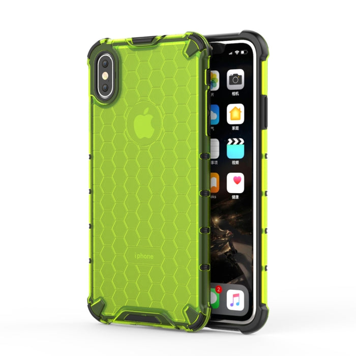 Para iPhone XS Max Funda protectora Honeycomb PC + TPU a prueba de golpes