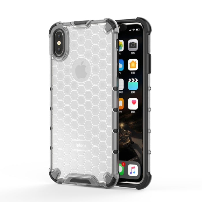 Para iPhone XS Max Funda protectora Honeycomb PC + TPU a prueba de golpes
