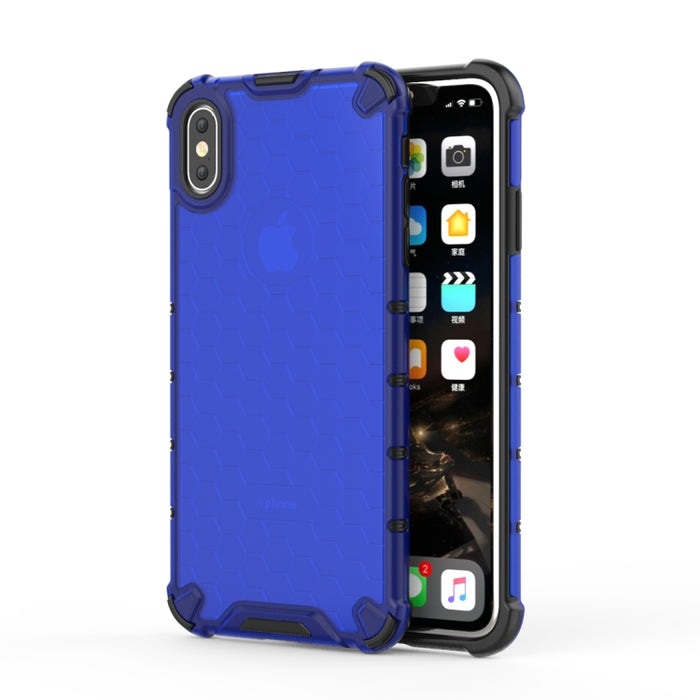 Para iPhone XS Max Funda protectora Honeycomb PC + TPU a prueba de golpes