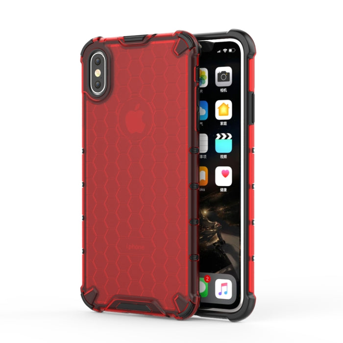 Para iPhone XS Max Funda protectora Honeycomb PC + TPU a prueba de golpes