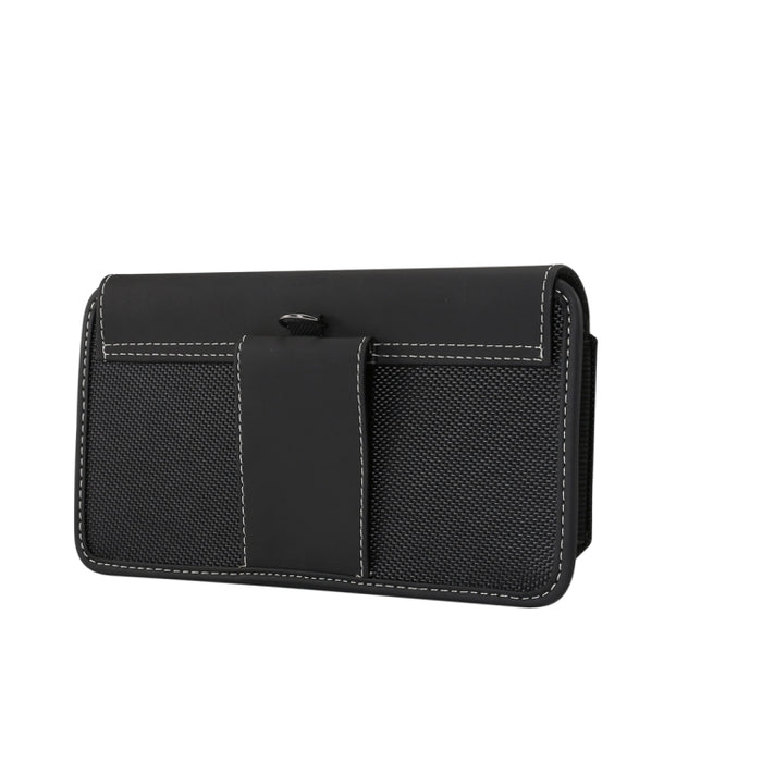 Para iPhone XS Max Men Funda de cuero con riñonera portátil para teléfono móvil de tela Oxford universal / Huawei Mate 20 / Teléfonos inteligentes de 6,3 pulgadas o menos