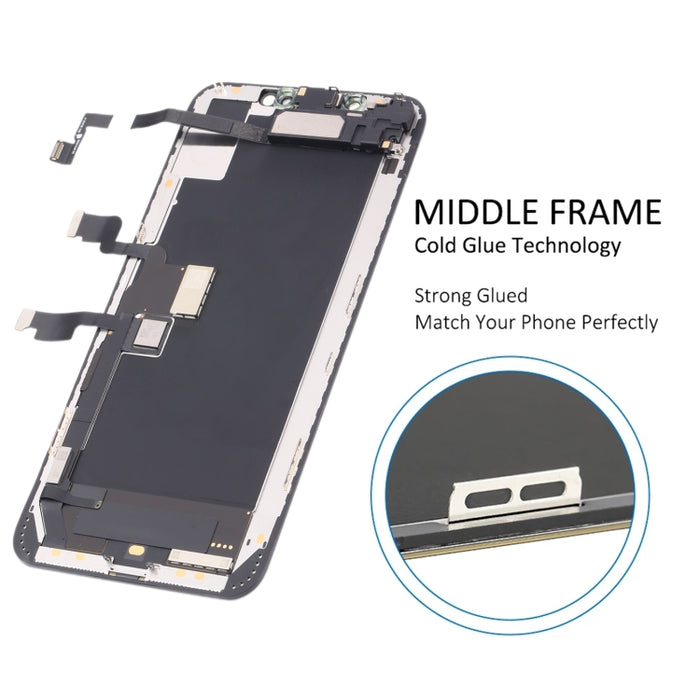 Pantalla LCD original y ensamblaje completo del digitalizador con cable flexible de altavoz auricular para iPhone XS Max, For iPhone XS Max(Original)