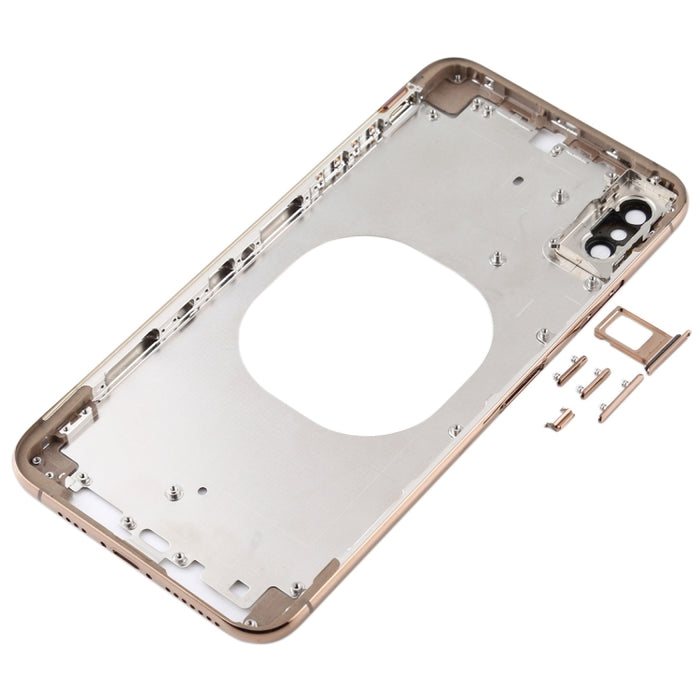 Contraportada transparente con lente de cámara, bandeja para tarjeta SIM y teclas laterales para iPhone XS Max, For iPhone XS Max(Transparent), For iPhone XS Max  (Camera Len), For iPhone XS Max(Transparent Back)