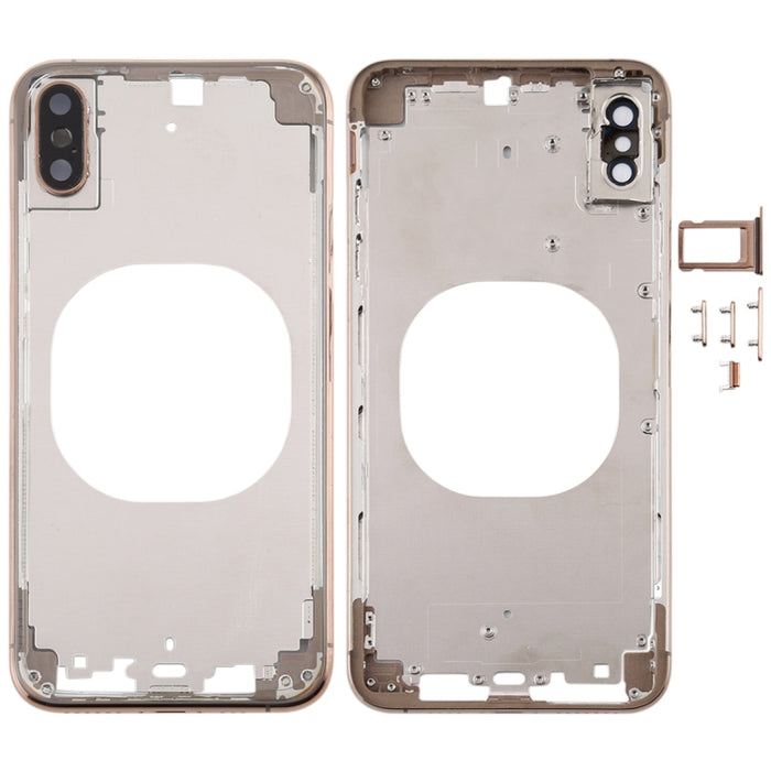 Contraportada transparente con lente de cámara, bandeja para tarjeta SIM y teclas laterales para iPhone XS Max, For iPhone XS Max(Transparent), For iPhone XS Max  (Camera Len), For iPhone XS Max(Transparent Back)