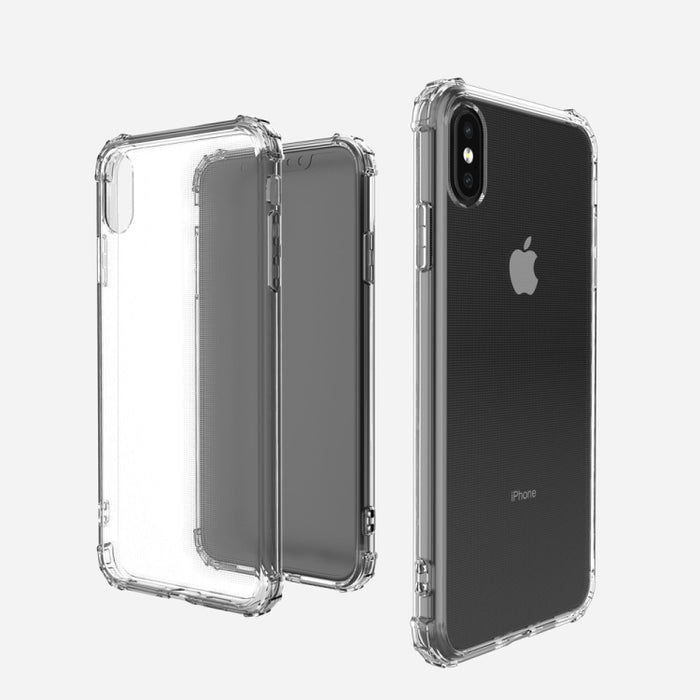 Para iPhone XS Max Funda blanda de TPU transparente a prueba de golpes