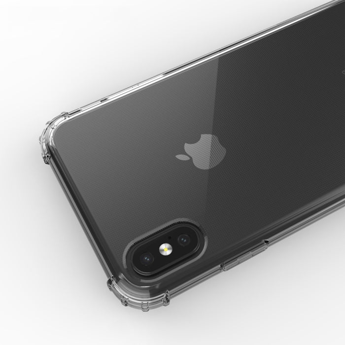 Para iPhone XS Max Funda blanda de TPU transparente a prueba de golpes