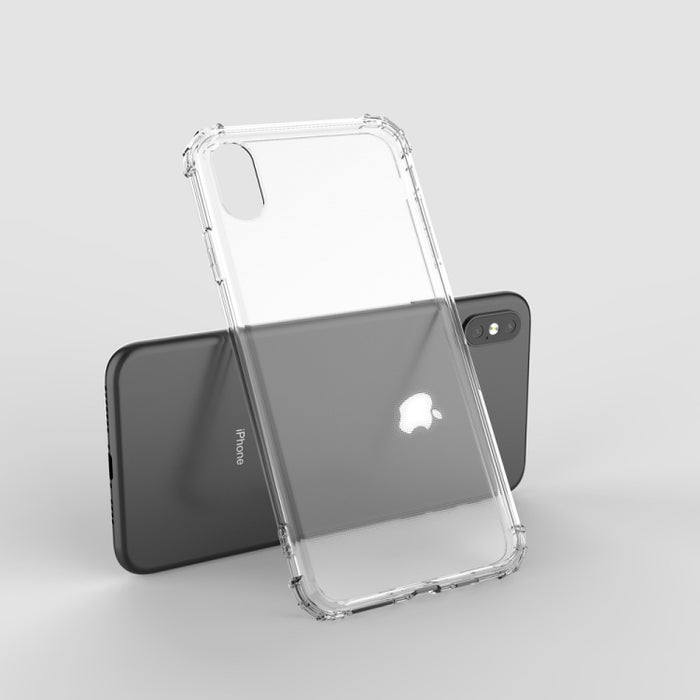 Para iPhone XS Max Funda blanda de TPU transparente a prueba de golpes