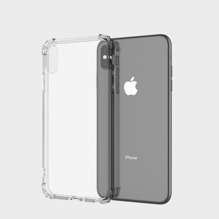 Para iPhone XS Max Funda blanda de TPU transparente a prueba de golpes
