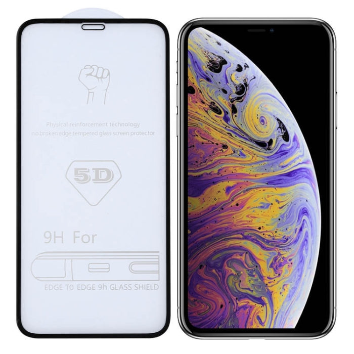 Para iPhone XS Max / XSI Max 9H 5D Película de vidrio templado de pantalla completa con pegamento completo (2019)