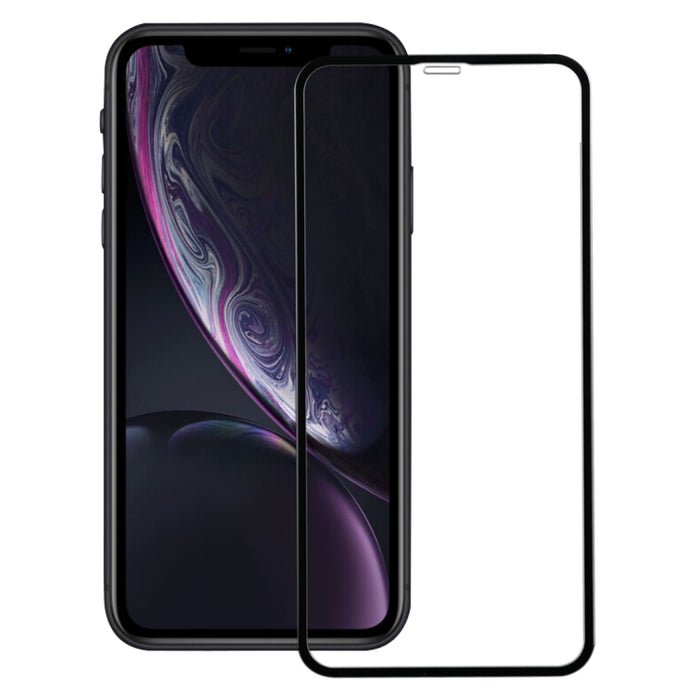 Película de vidrio templado con bordes suaves de fibra de carbono de pantalla completa de 50 piezas para iPhone 11 Pro Max / XS Max