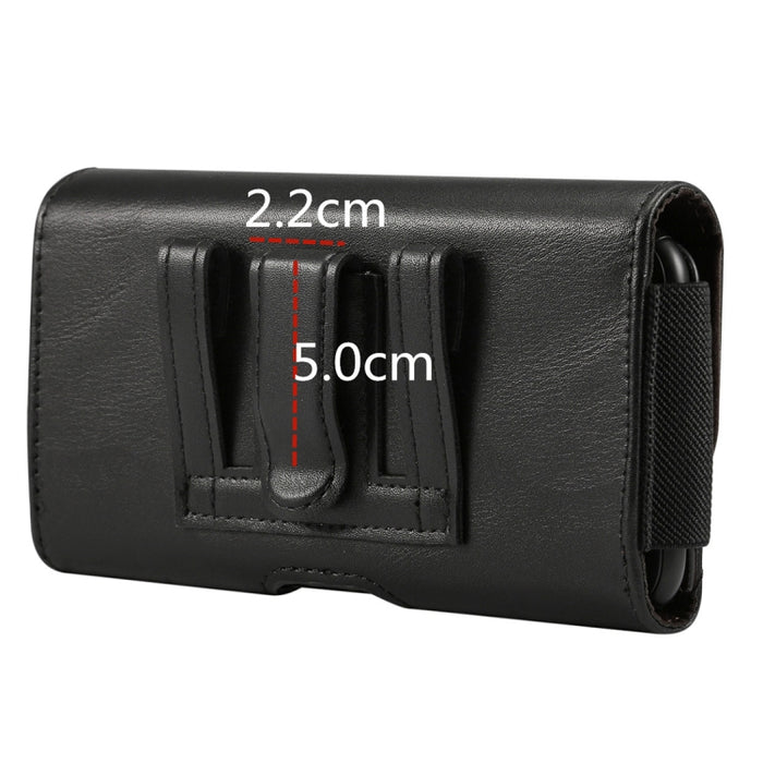 Funda de cuero con banda elástica de piel de cordero para hombre de 5,7 a 6,0 pulgadas, funda universal de cuero con cintura colgante y ranura para tarjetas, para iPhone XS Max / 8 Plus / 7 Plus / Honor 8X y otros teléfonos móviles de 5,7 a 6,0 pulgadas