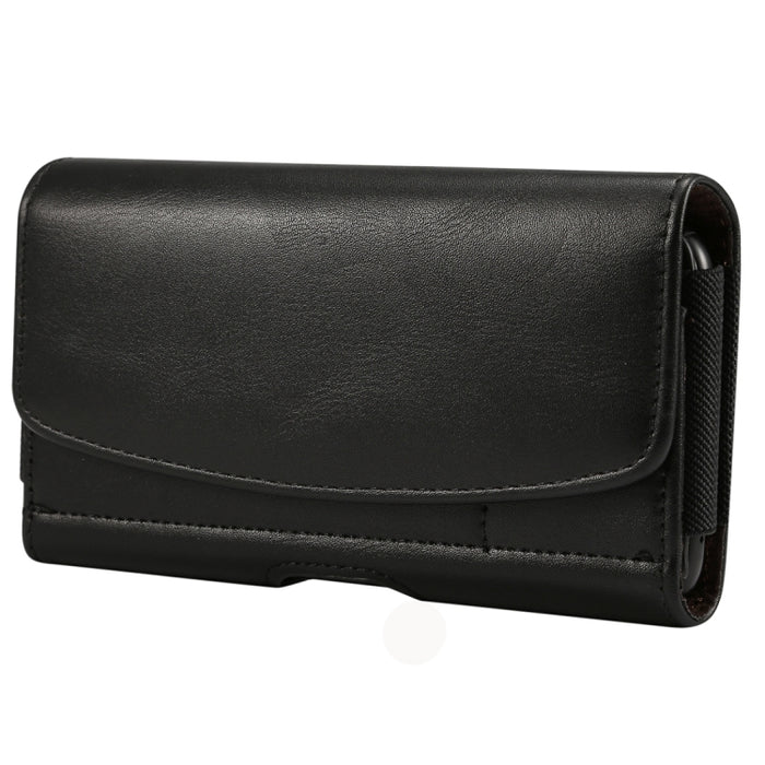 Funda de cuero con banda elástica de piel de cordero para hombre de 5,7 a 6,0 pulgadas, funda universal de cuero con cintura colgante y ranura para tarjetas, para iPhone XS Max / 8 Plus / 7 Plus / Honor 8X y otros teléfonos móviles de 5,7 a 6,0 pulgadas