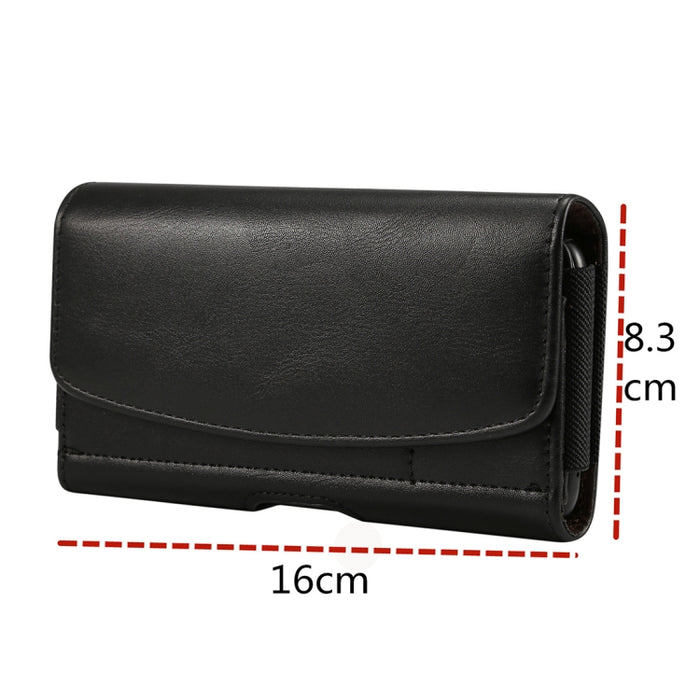 Funda de cuero con banda elástica de piel de cordero para hombre de 5,7 a 6,0 pulgadas, funda universal de cuero con cintura colgante y ranura para tarjetas, para iPhone XS Max / 8 Plus / 7 Plus / Honor 8X y otros teléfonos móviles de 5,7 a 6,0 pulgadas
