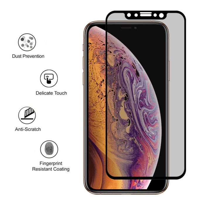 Para iPhone XS Max ENKAY Hat-Prince 0,26 mm 9H 6D Película de vidrio templado de pantalla completa antideslumbrante de privacidad