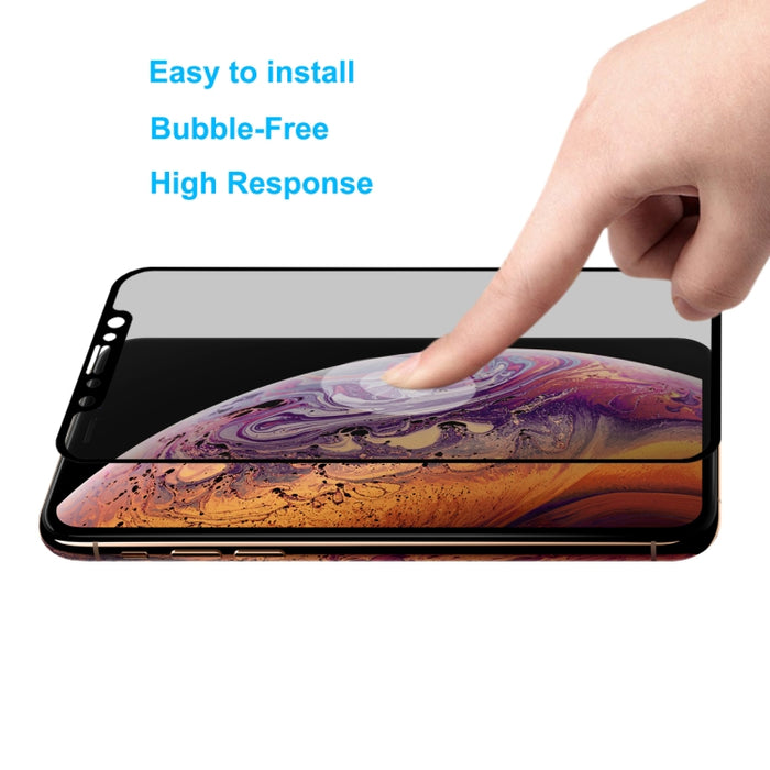 Para iPhone XS Max ENKAY Hat-Prince 0,26 mm 9H 6D Película de vidrio templado de pantalla completa antideslumbrante de privacidad