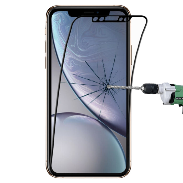 Para iPhone 11 / XR 0,1 mm 9H Película de vidrio templado de fibra flexible de pantalla completa