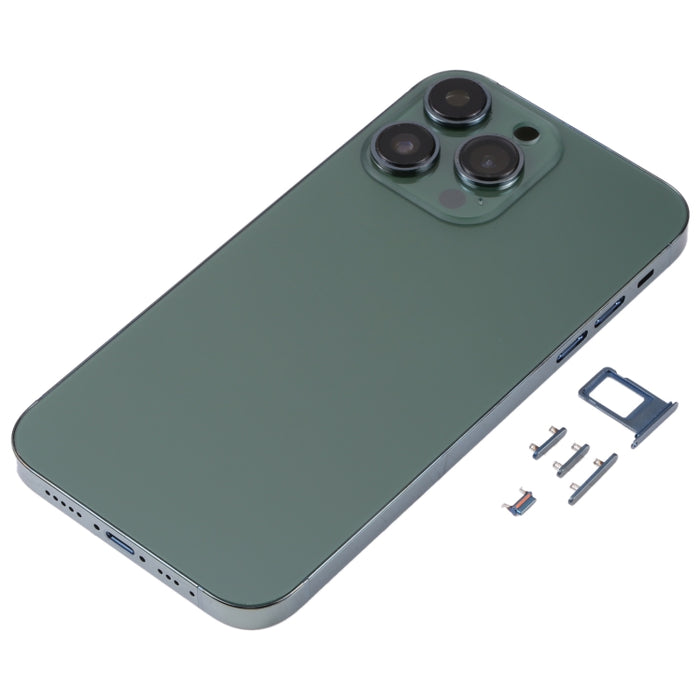 Cubierta de carcasa trasera con marco galvanizado con apariencia de imitación de iP13 Pro para iPhone XR, for iPhone XR(Electroplated Frame ,Green)