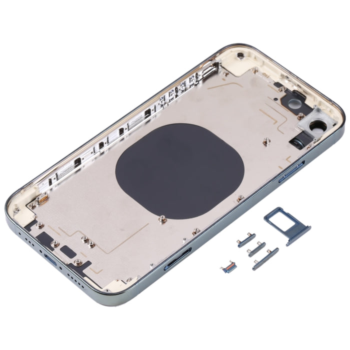 Cubierta de carcasa trasera con marco galvanizado con apariencia de imitación de iP13 Pro para iPhone XR, for iPhone XR(Electroplated Frame ,Green)