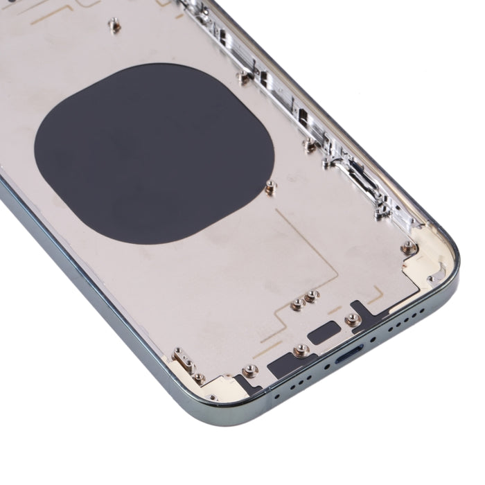 Cubierta de carcasa trasera con marco galvanizado con apariencia de imitación de iP13 Pro para iPhone XR, for iPhone XR(Electroplated Frame ,Green)