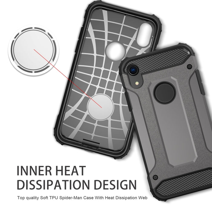 Para iPhone XR TPU + PC Armor Funda trasera combinada