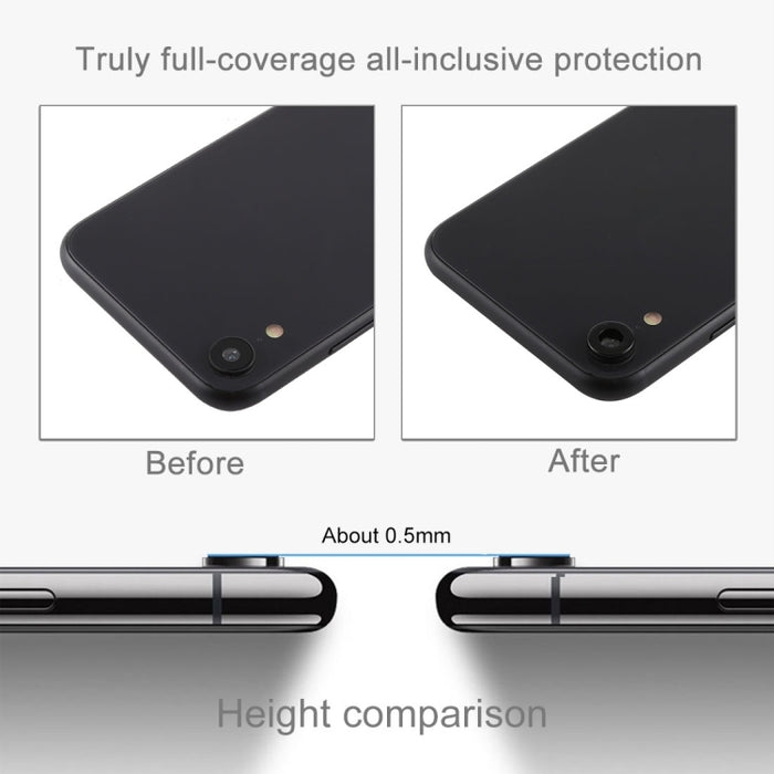 Cubierta del anillo de protección de la lente de la cámara trasera con pin de expulsión para iPhone XR