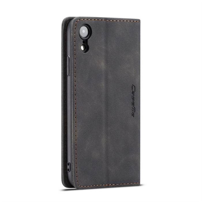 Para iPhone XR CaseMe-013 Funda de cuero con tapa horizontal esmerilada retro multifuncional con ranura para tarjeta, soporte y billetera