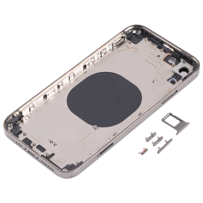 Cubierta de carcasa trasera de material de acero inoxidable con apariencia de imitación de iP13 Pro para iPhone XR, for iPhone XR(Black), for iPhone XR(Gold), for iPhone XR(Blue), for iPhone XR(White)