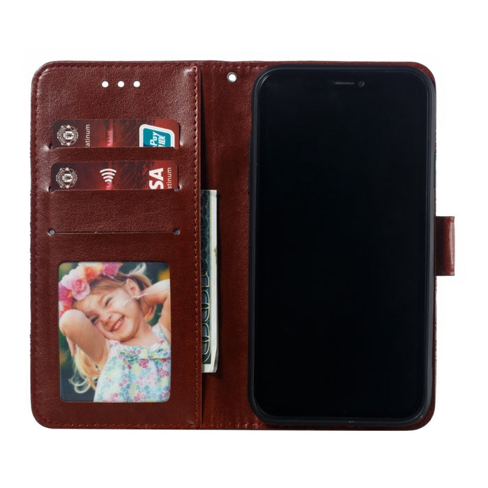 Para iPhone XR Funda de cuero con tapa horizontal con patrón de relieve de mandala con soporte, ranuras para tarjetas, billetera y marco de fotos