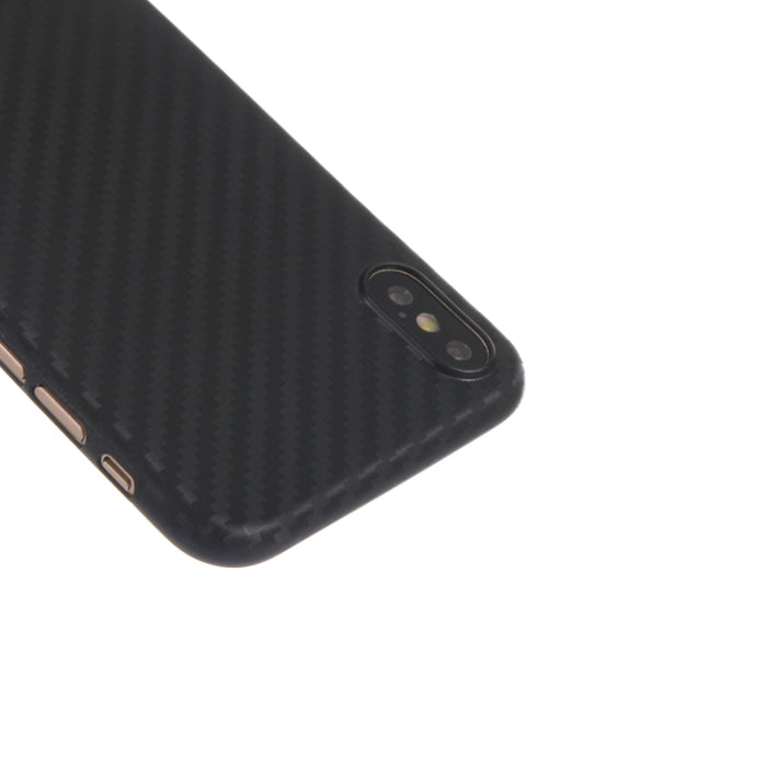 Para iPhone XR Funda protectora ultrafina de fibra de carbono PP