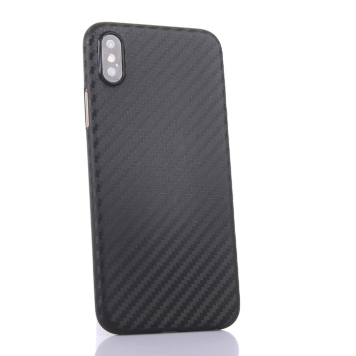 Para iPhone XR Funda protectora ultrafina de fibra de carbono PP