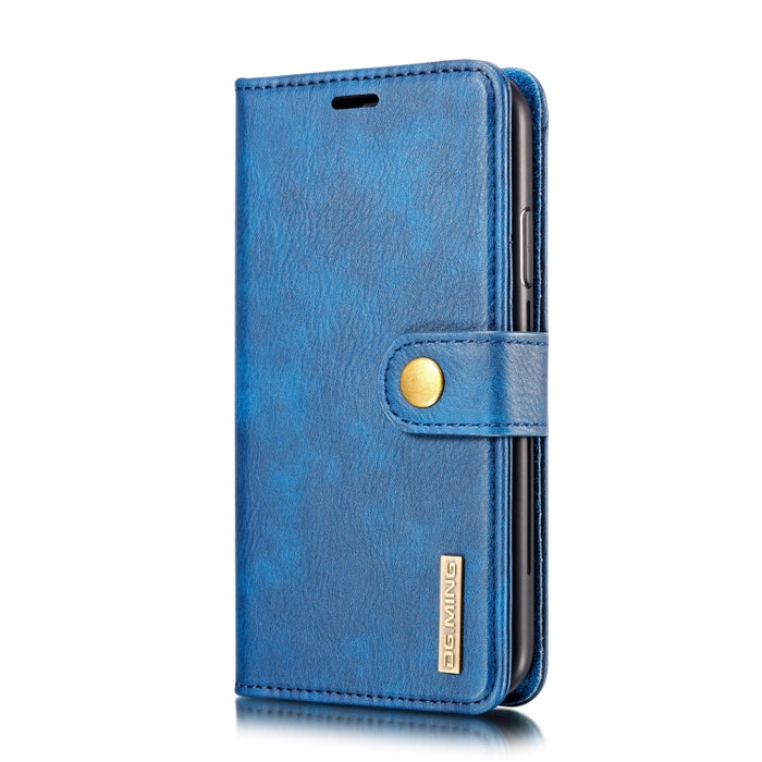 Para iPhone XR DG.MING Crazy Horse Texture Flip Funda de cuero magnética desmontable con soporte, ranuras para tarjetas y billetera