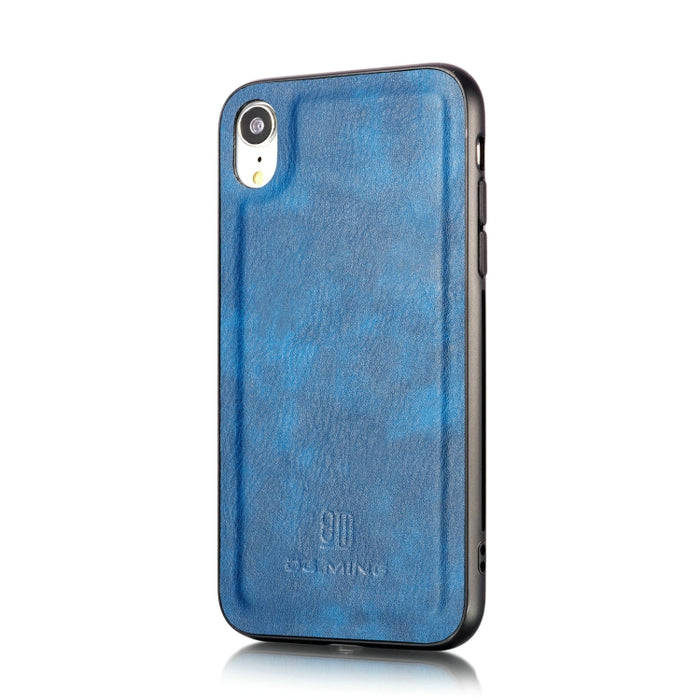 Para iPhone XR DG.MING Crazy Horse Texture Flip Funda de cuero magnética desmontable con soporte, ranuras para tarjetas y billetera