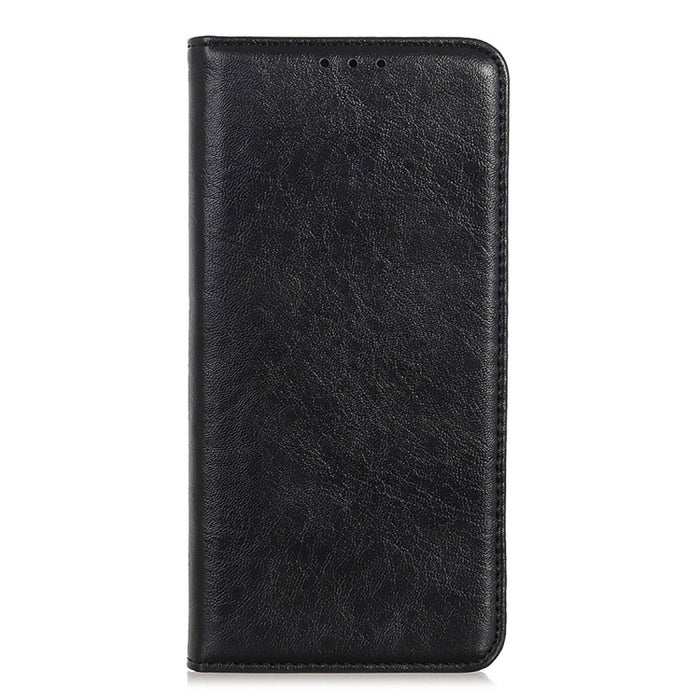 Para iPhone XR Funda de cuero con tapa horizontal con textura de caballo loco retro magnético con soporte, ranuras para tarjetas y billetera