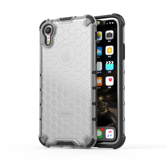 Para iPhone XR Funda protectora Honeycomb PC + TPU a prueba de golpes