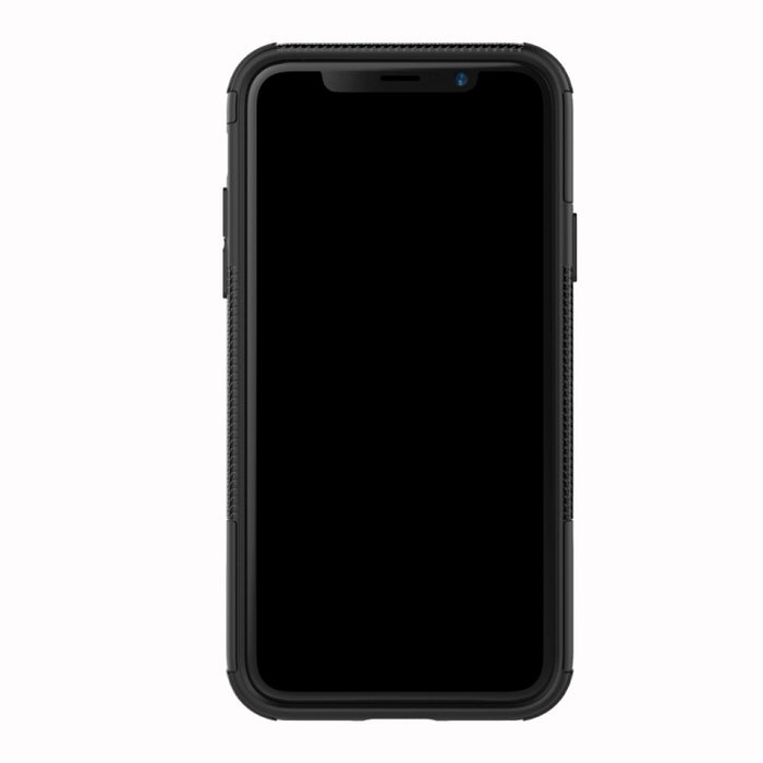Para iPhone XR Tire Texture TPU + PC Funda a prueba de golpes con soporte