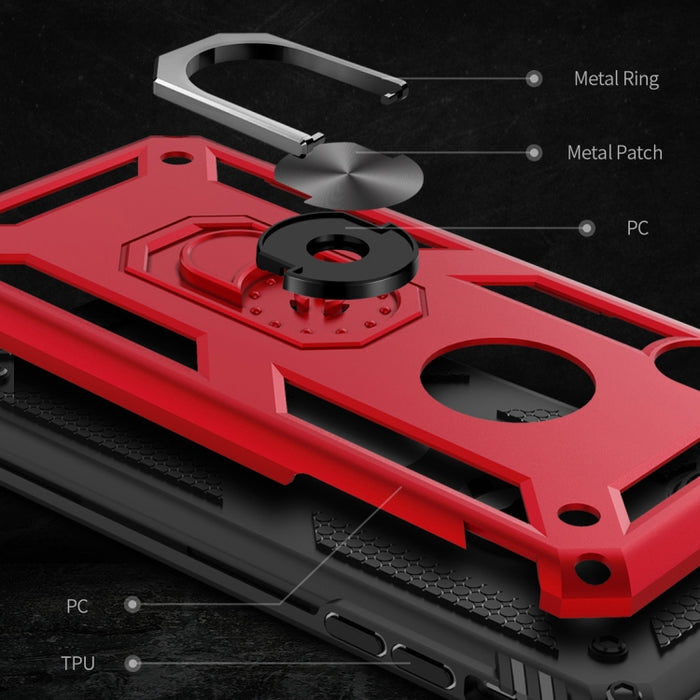 Para iPhone XR Armor Funda protectora de TPU + PC a prueba de golpes con soporte de rotación de 360 grados