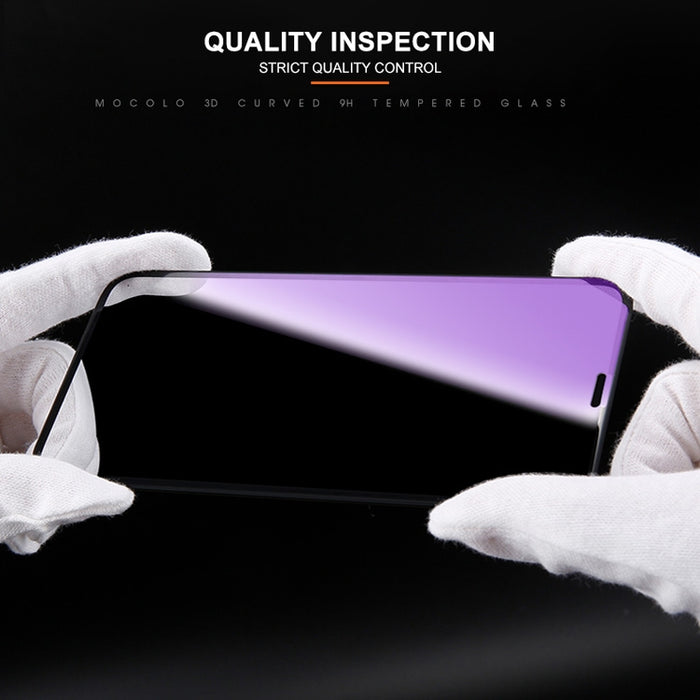 Para iPhone 11 / XR mocolo 0.33mm 9H 3D Película de vidrio templado anti-rayos azules con borde redondo