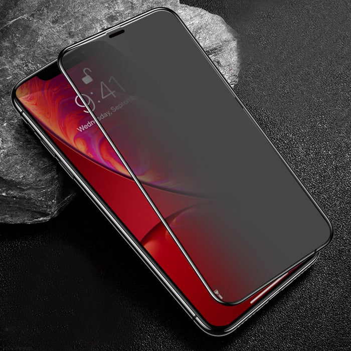 Para iPhone 11 / XR mocolo 0.33mm 9H 3D Película de vidrio templado antideslumbrante de privacidad con borde redondo
