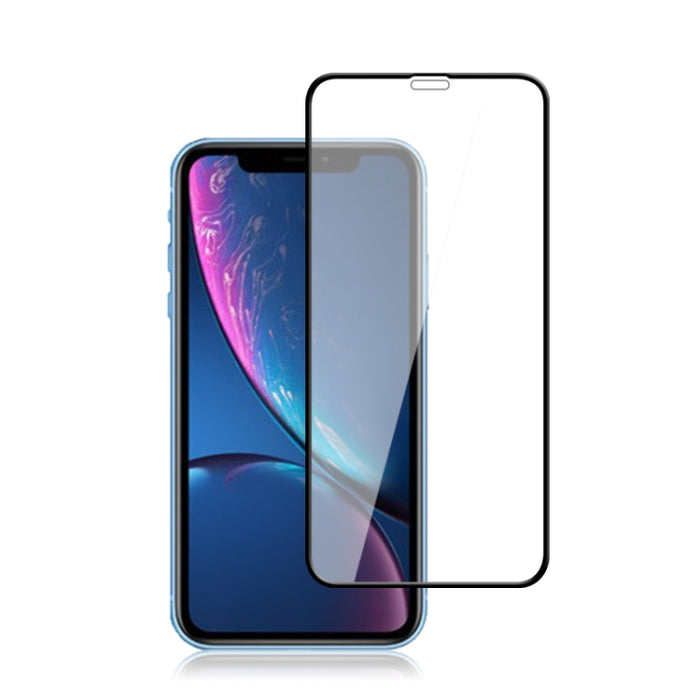 Para iPhone 11 / XR mocolo 0,33 mm 9H 2.5D Película de vidrio templado con impresión de seda