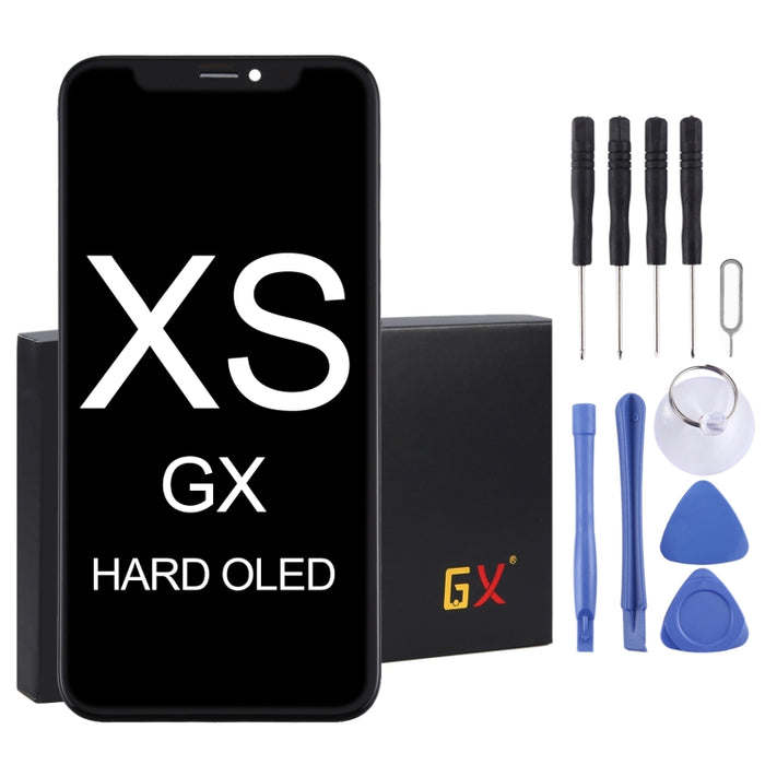 Pantalla LCD de material OLED suave y ensamblaje completo del digitalizador para iPhone XS, For iPhone XS (Hard OLED)